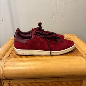Red Suede Stan Smith Sneakers